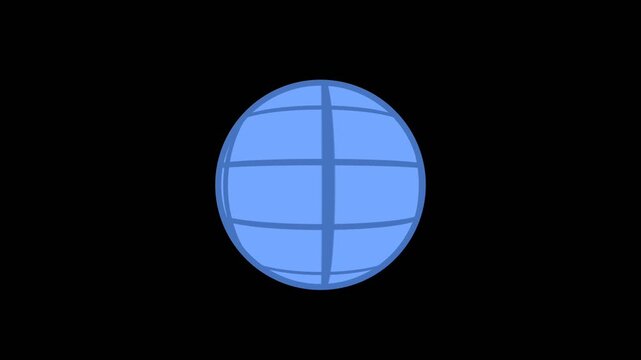 simple animation concept of internet globe icon, world wide web icon, Internet Network Icon