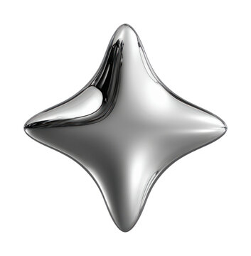 PNG Futuristic metallic star shape