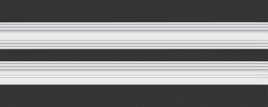Classic Decorative Wall and Ceiling Molding Set &ndash; Elegant Crown Molding, Baseboard, and Architectural Trim Vector Collection