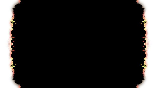 Abstract black square with burnt edge frame for dramatic graphic design projects.