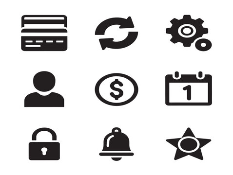 Dynamic subscription icon set for beautiful recurring billing and plan visuals