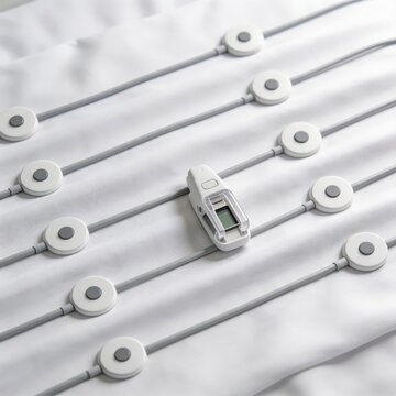 Advanced health monitoring system utilizing sensors for accurate physiological assessment showcasing technological innovation and precision in healthcare management