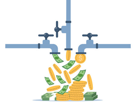 multiple streams of income Passive income from invest in multi assets financial wealth for future vector illustration