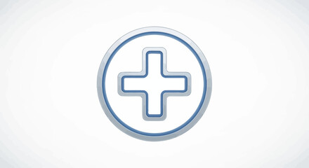 Obraz premium Medical Cross Symbol - Health, Healthcare, Medicine, First Aid, Pharmacy, Hospital Icon