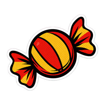 Colorful candy pop art illustration.