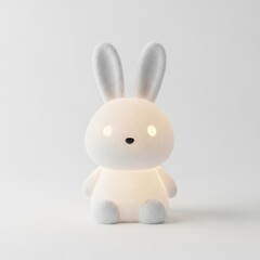 Obraz premium Cute Glowing White Bunny Night Light
