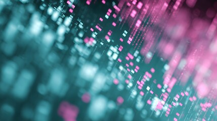 Obraz premium A vibrant abstract background with pink and blue digital particles