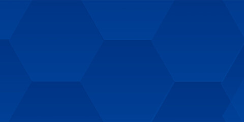 Obraz premium Modern abstract blue background with glowing geometric lines. Blue gradient hexagon shape design. Futuristic modern