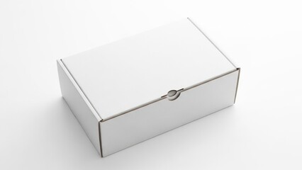 Naklejka premium White cardboard box isolated on white background