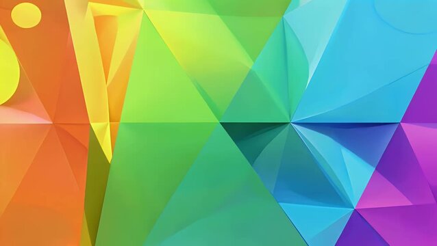 Modern 4K abstract background featuring simple geometric shapes and vibrant gradient patterns inspired by pop art delivering seamless high quality motion design for contemporary social media and