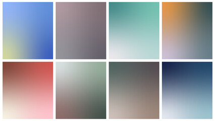 Obraz premium Soft pastel gradient background bundle with modern abstract color blends