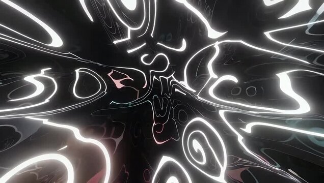 Minimalist 4K black and white animation featuring variable intensity colored wave effect providing high quality 16:9 abstract background for modern video projects
