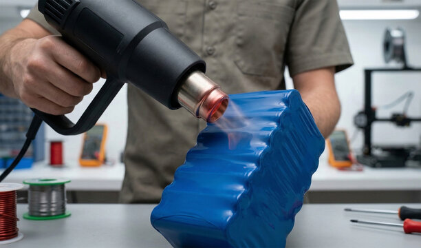 Applying Heat Shrink Wrap to 18650 Li-ion Battery Cells with Heat Gun