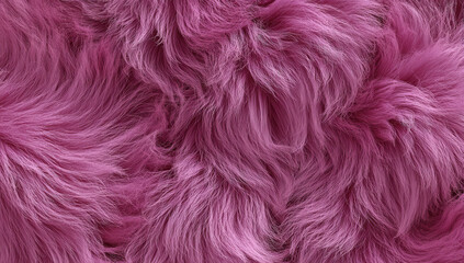 Obraz premium Soft pink fur texture with long fibers, showing natural patterns and flows in a close-up view from a creative perspective