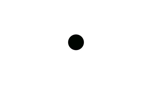 circle wipe transition animation background 4k, black screen transiation, opening or wipe effect for screen design, Abstract black and white geometric transition with moving sharp oval shapes loop