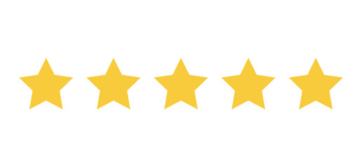 Obraz premium five star icon golden rating rate customer review png file type