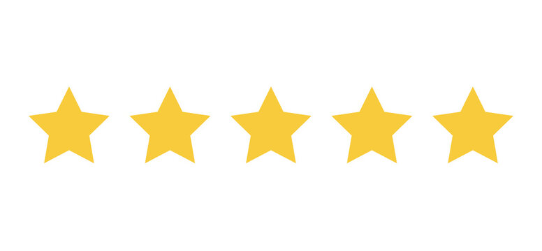 five star icon golden rating rate customer review png file type