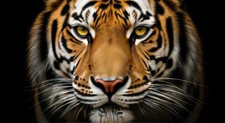 Fototapeta premium Close up portrait of a tiger's face