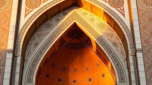 squinch. Architectural detail of a squinch supporting a dome with geometric patterns. real-estate listings, architecture portfolios, designed for real-estate listing and luxury residence showcases.

