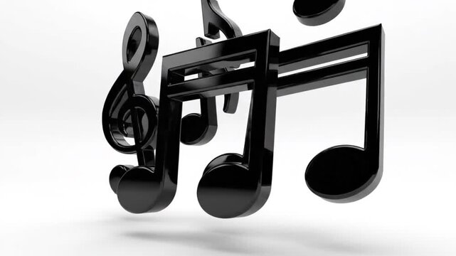 music notes on white background