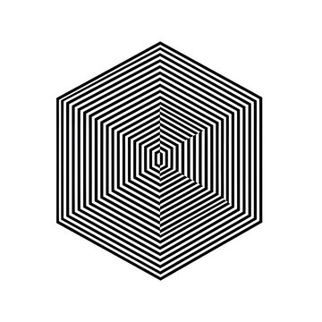 Symmetrical Isometric 3D Cube Logo with Parallel Strokes for Tech and Architecture Branding