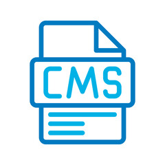 CMS Color Line Icon Content management system color line icon representing website content creation and management platforms.