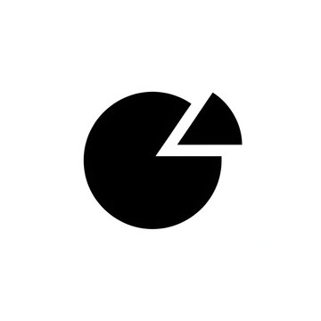 Minimalist Geometric Pie Chart Vector Logo for Data Analysis Branding