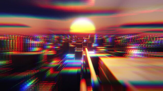 Animated background simulating the colors of light passing through a prism