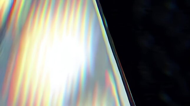 Abstract crystalline landscape with refracted light and geometric forms creates a surreal futuristic mountain range against a dark background ideal for tech innovation and design projects