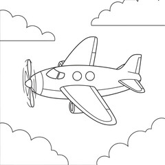 Naklejka premium Vintage airplane flying through clouds isolated on transparent background