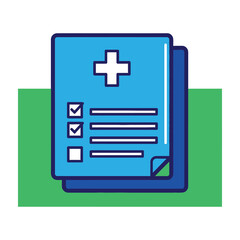Obraz premium Medical document checklist form