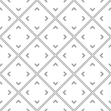 Abstract Diagonal Seamlesss Geometric Checked Pattern. Light Ggrey and White Texture. 