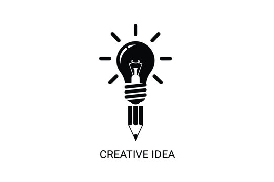 Creative Idea Light Bulb Vector Icon