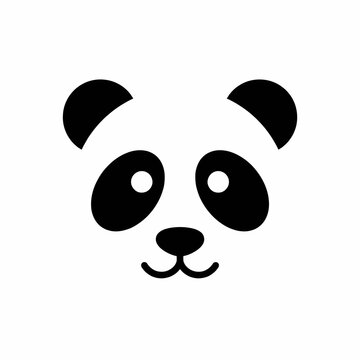 A charming illustration of a panda face, expressing cuteness and friendliness, perfect for children&rsquo;s products, wildlife conservation efforts, and animal-themed projects.
