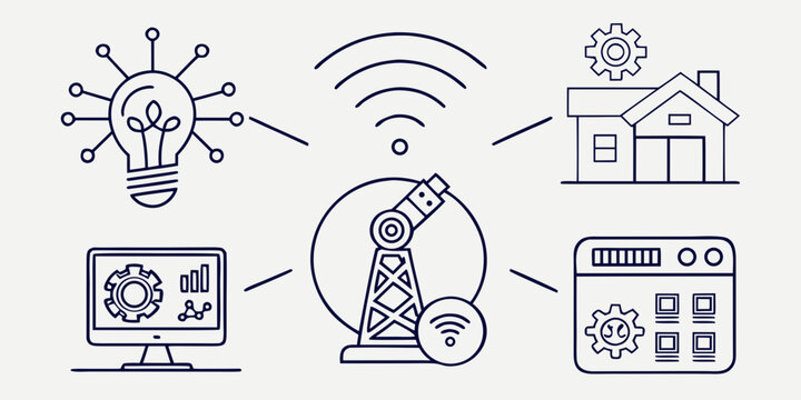 Smart home automation and internet of things concept Vector