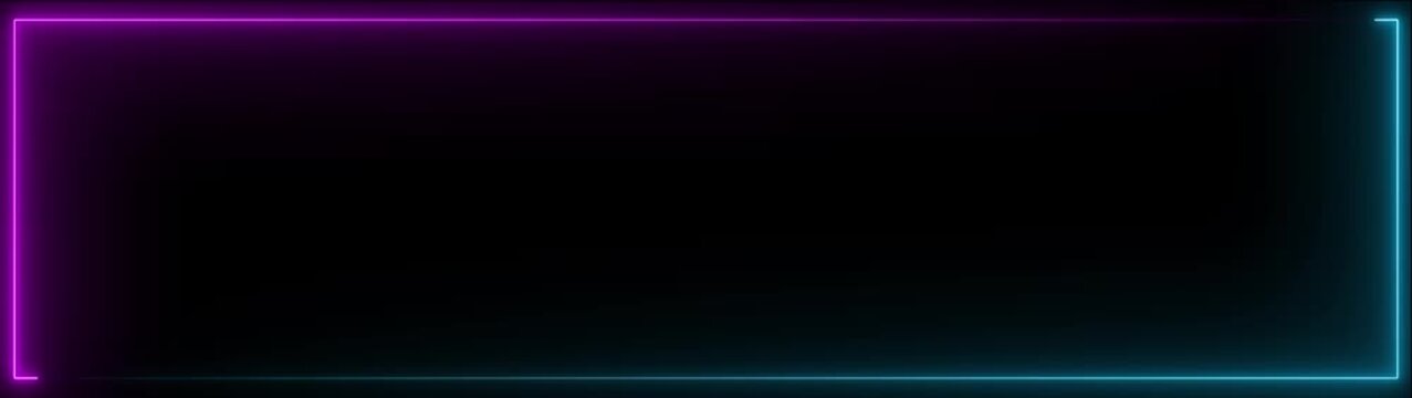 lines abstract futuristic technology background. Seamless loop animation black background Abstract glowing rainbow colour neon lines motion background.