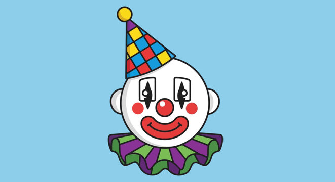 Clown pranks on April Fool's Day in a colorful illustration