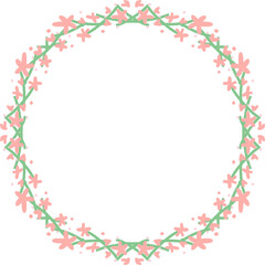 Obraz premium 분홍 작은 꽃 리스