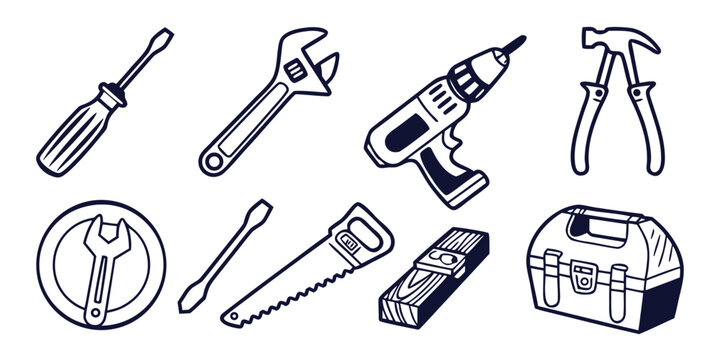 a collection of tools for various tasks and projects Vector
