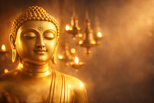 Tirthankar Lord Mahavir statue with golden aura celebrating Mahaveer Jayanti Jain festival spiritual devotion