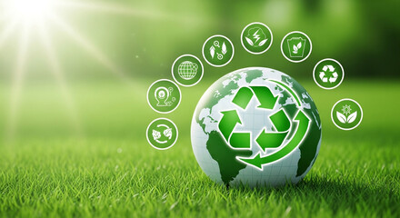 Fototapeta premium Eco friendly practices for a sustainable future