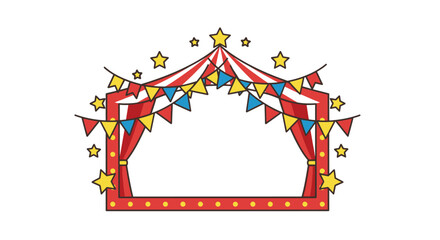 Obraz premium Vibrant American Circus Entrance on a Sunny Day