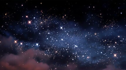 Fototapeta premium Stellar Dreamscape: Celestial Nebula with Glowing Star Clusters