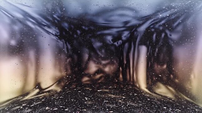 Abstract liquid flow and swirling water texture with a dark background creating a dynamic and immersive visual effect for modern design projects