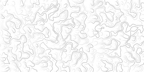 Abstract topographic map design with wavy lines on white background © MD.HUZZATULLAHISLAM