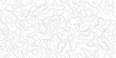 Abstract topographic map pattern with wavy lines and contours on white background © MD.HUZZATULLAHISLAM