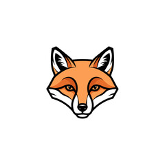 Obraz premium A stylized illustration of a fox's head with sharp features and bold lines.