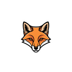 Obraz premium A stylized illustration of a fox's face with sharp features and alert eyes.