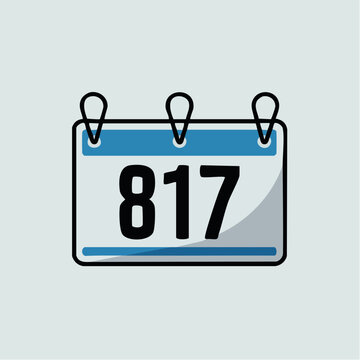 A calendar page displays the date 817 in a modern illustration style with binder clips on top.
