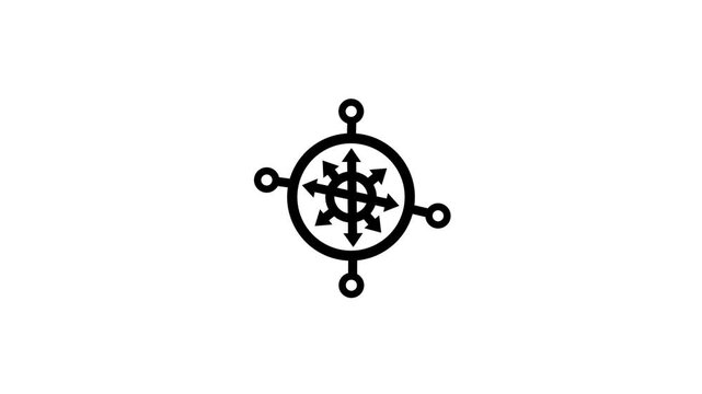 accelerometer sensor minimalist stroke animation.